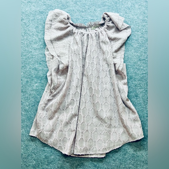 LOFT Tops - Loft Metallic Weave Ruffle Pink Blouse